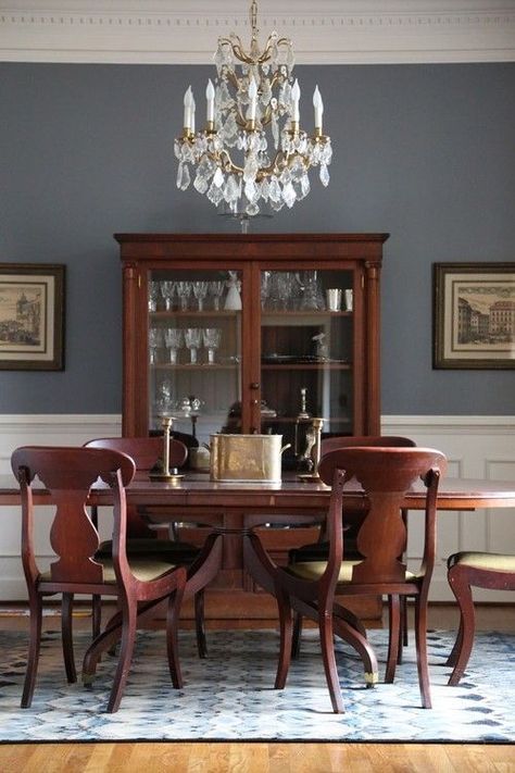 The Best Dining Room Paint Color | 47 Epic DIY Dinning Table Projects For Your Home | Craftsman dining room with aqua walls and wood wainscoting | 15 farmhouse tables and dining rooms you'll love #farmhouse #diningroom #paintcolors #ideas #interior #makeover #painting Templeton Gray, Craftsman Dining Room, Dining Room Wall Color, Dining Room Paint Colors, White Wainscoting, Room Wall Colors, Dining Room Paint, Dining Room Blue, Dining Room Remodel