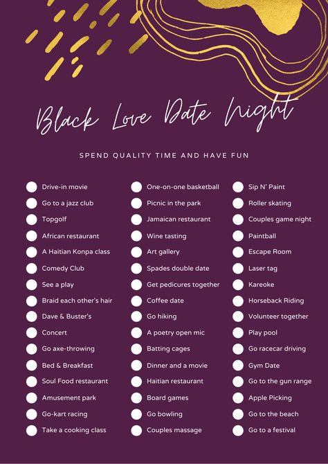 Fun Date Activities, Couples Quality Time Ideas, Romantic Couple Ideas, Chill Date Night Ideas, Game Night Ideas For Couples, Dat Night Ideas, Couples Night In, Black Couple Date Ideas, Couple Quality Time Ideas