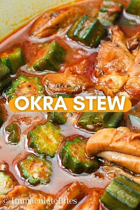 Okra stew, sooo good and simple. This becomes one of the regulars at your dining table. You're doing more than just feeding your family; You're nourishing them. No complicated cooking method in this healthy food okra recipe. Okra Dishes Recipe, Green Beans And Okra, Gumbo With Okra Recipe, Chicken Okra Soup, Recipes Using Fresh Okra, Okra And Squash Recipes, Plant Based Okra Recipes, Recipes With Okra In It, Okra Tomatoes Recipe