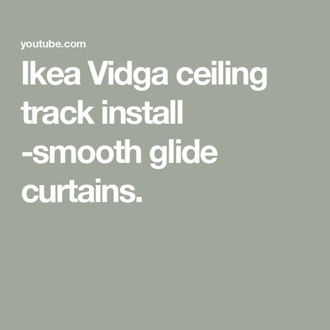 Ikea Vidga ceiling track install -smooth glide curtains. Ikea Vidga Curtain Track, Ikea Vidga, Curtain Track, Diy Curtains, Guest Bedroom, Sewing Ideas, Track, Ceiling, Curtains