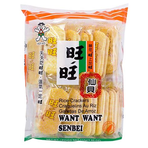 Want-Want Senbei Rice Crackers 92g(3.28oz): Amazon.com: Grocery & Gourmet Food Caramel Rice Cakes, Japanese Rice Crackers, Crispy Pancakes, Tasty Sweets, Rice Cracker, Rice Snacks, Rice Crackers, Cheesy Chicken Broccoli, Broiled Chicken