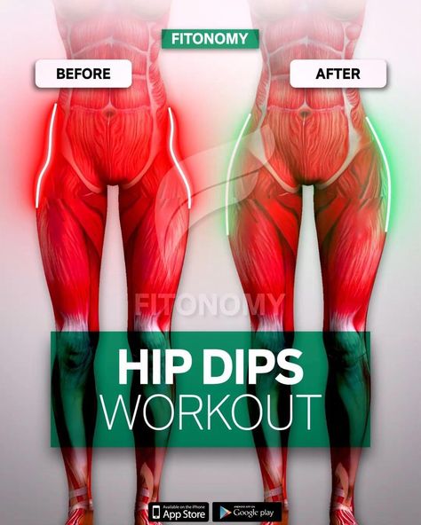 Hip Dips Workout, Dips Workout, Dip Workout, Hips Dips, Body Weight Leg Workout, Buttocks Workout, Leg And Glute Workout, Trening Fitness, Workout Without Gym