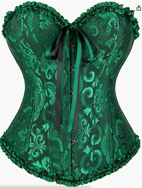 Women's Lace Up Boned Overbust Corset Bustier Lingerie Bodyshaper Top Purple Corset, Bustier Lingerie, Corsets Vintage, Green Corset, Vintage Halloween Costume, Lingerie Vintage, Blue Corset, Lingerie Plus Size, Plus Size Corset