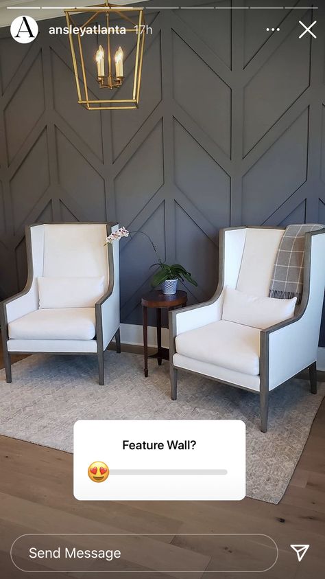 Two Chair Sitting Area, Accent Wall Behind Couch, Chair Sitting Area, Wall Behind Couch, Coffee Lounge, Perry Homes, Behind Couch, Zucchini Chips, Accent Walls In Living Room