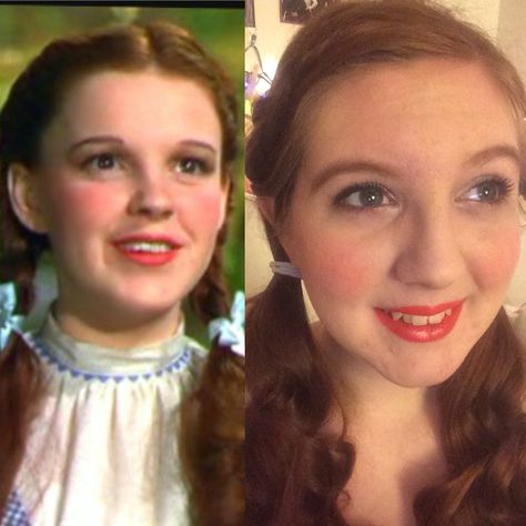 Dorothy Gale Makeup/Hair Dorothy Gale Makeup, Dorothy Makeup, Peter And The Starcatcher, Theatre Makeup, Dorothy Gale, Drama Club, Judy Garland, Kids Fun, Wizard Of Oz