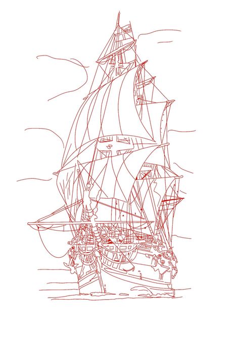 Ship Tattoo Stencil, Pirate Ship Tattoo Drawing, Ship Outline, Pirate Ship Drawing, Ship Tattoo Sleeves, Sailing Tattoo, Nautical Compass Tattoo, Compass And Map Tattoo, Pirate Ship Tattoo