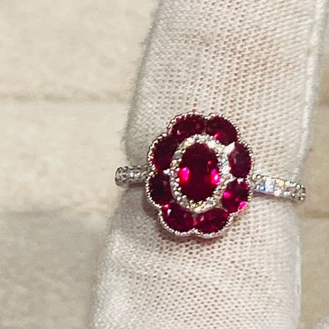 Closet Clean Up!! Magnificent 18k White Gold Natural Diamond And Blood Red Ruby Luxury Ring.Top Quality Make With A Finger Size 6.25.It’s Sizeable For Any Needs. Diamond Total Carats=0.28cts. Ruby Total Carats=1.73cts Retail$7.500 Comes With A Fancy Velvet Ring Box&Official Agi Certificate. Rubie Rings, Ruby Engagement Ring Art Deco, Vintage Ruby Ring Gold, Raw Ruby Ring, Victorian Ruby Wedding Ring, Ruby And Diamond Engagement Ring, Diamond And Ruby Engagement Rings, Ruby Rings Women, Rubi Ring