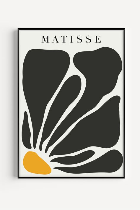 Matisse Iconic Flower Pattern Poster. Available in 20+ sizes. Framed or unframed wall art. Free shipping worldwide. Museum quality prints. Exclusively at 9 Art Prints. Flower Exhibition, Matisse Paintings, Shape Collage, Wave Poster, Bauhaus Poster, Matisse Prints, Geometric Poster, American Painting, Matisse Art