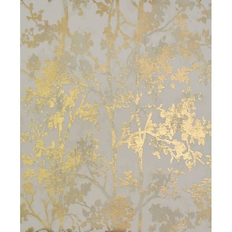 Cooper Shimmering Metallic Foliage 20.8 in x 32.8 ft Wallpaper - 20.8 In. x 32.8 Ft. = 56.9 Sq. Ft. - On Sale - Bed Bath & Beyond - 22694588 White And Gold Wallpaper, Foliage Wallpaper, Tapete Gold, Wallpaper Retro, York Wallpaper, Manhattan Comfort, York Wallcoverings, Metallic Wallpaper, A Wallpaper