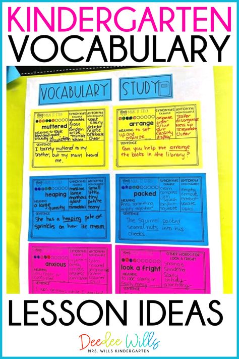 Looking for some kindergarten vocabulary lesson ideas that are aligned with the science of reading? In this post, I share how to teach vocabulary in kindergarten using authentic texts and read alouds. Kindergarten Vocabulary Activities, Student Binder Organization, Reading Vocabulary Activities, Vocabulary Development Activities, Easy Lesson Plans, Kindergarten Vocabulary, Teach Vocabulary, Reading Vocabulary, The Science Of Reading