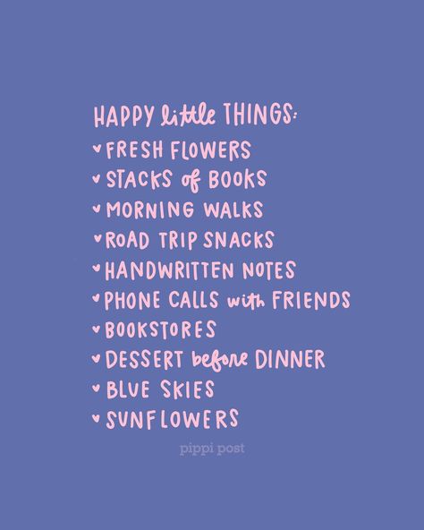 A happy little list of some of my favorite things 🥰 Other things I’d like to add: ❤️ a cold Diet Coke ❤️ rereading a favorite book ❤️ birds chirping in the morning ❤️ the smell of fresh baked cookies What would you add to the list!? #pippipostquotes #happylist #fewofmyfavoritethings #happylittlelist Happy Eating Quotes, Ive Been So Happy Lately Quotes, Chirping Birds Quotes, Quotes About Peaches, Blue Bird Of Happiness Quotes, Quote Of The Day Positive, Affirmations For A Great & Peaceful Day, Romanticing Life, Cute Short Quotes