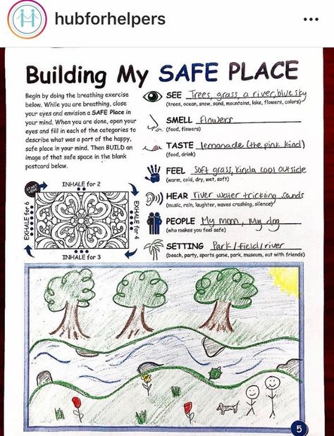 Safe Place Art Therapy, Coping Skills Game Free Printable, Conflict Resolution Group Therapy, Safe Place Activity, I Am Therapy Activity, Mindfulness Activities For Group Therapy, Building My Safe Space Worksheet, Creating A Safe Space, Therapeutic Crafts For Adults