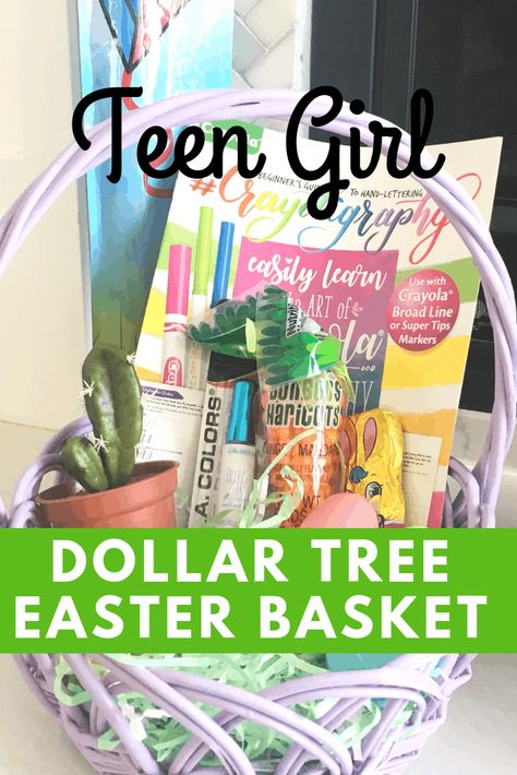 Easter Basket ideas for teenagers.  Girl Easter Basket stuffers.  Easter baskets for teen girls.  What to put in kids easter baskets.  Easy easter basket ideas.  Cheap Easter Basket stuffers.  Dollar Store Easter Basket.  Dollar Tree Easter Basket.  #easter #easterbasket #easterstsuffer #easterbasketstuffer #teengirl #teenager Teenager Easter Basket, Cheap Easter Baskets, Dollar Tree Easter Basket, Simple Easter Baskets, Boys Easter Basket, Girls Easter Basket, Easter Basket Ideas, Kids Easter Basket, Easter Basket Diy