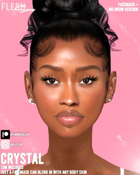 saleen on Tumblr Sims 4 Cc Black Noses, Kikovanity Sims 4 Skin, Eye Mods Sims 4, Sims 4 Black Female Skin Overlay, Black Cc Sims 4 Skin, Sims 4 Cc Baddie Face, Sims Face Cc Free, Female Skin Overlay Sims 4 Cc, Realistic Skins Sims 4 Cc