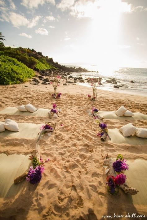 Wedding Aisles, Beach Wedding Aisles, Simple Beach Wedding, Beach Wedding Centerpieces, Maui Photographers, Beach Wedding Attire, Beach Wedding Reception, Beach Wedding Guests, Beach Wedding Flowers