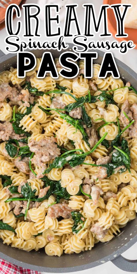 Keilbasa Recipes Pasta Spinach, Chicken Sausage And Spinach Pasta, Ground Sausage And Spinach Recipes, Breakfast Sausage Pasta Recipes, Pasta With Italian Sausage And Spinach, Chicken Feta Spinach Sausage, Spinach Feta Sausage Recipes, Chicken Spinach Sausage Recipes, Spinach Feta Chicken Sausage Recipes