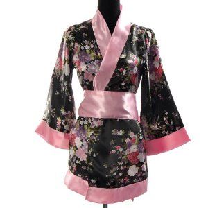 Black And Pink Kimono, Japanese Fashion Kawaii, Pink Kimono, Japanese Dress, Night Dress For Women, Game Dresses, Floral Kimono, Black And Pink, Polyvore Outfits