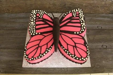 Butterfly Shaped Cake, Butterfly Theme Cake, Butterfly Birthday Cake, Butterfly Themed Birthday Party, Butterfly Birthday Cakes, Birthday Baking, Princess Birthday Cake, Butterfly Cake, Shaped Cake