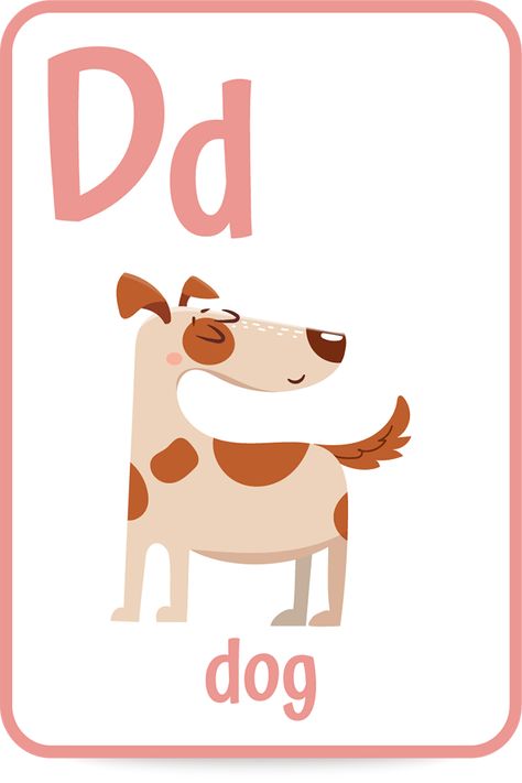 D Is For, Letter D Words, Preschool Letter D, Abc Prints, Flashcard Template, Teacher Prints, Animal Facts Interesting, D Is For Dog, Alphabet Banner