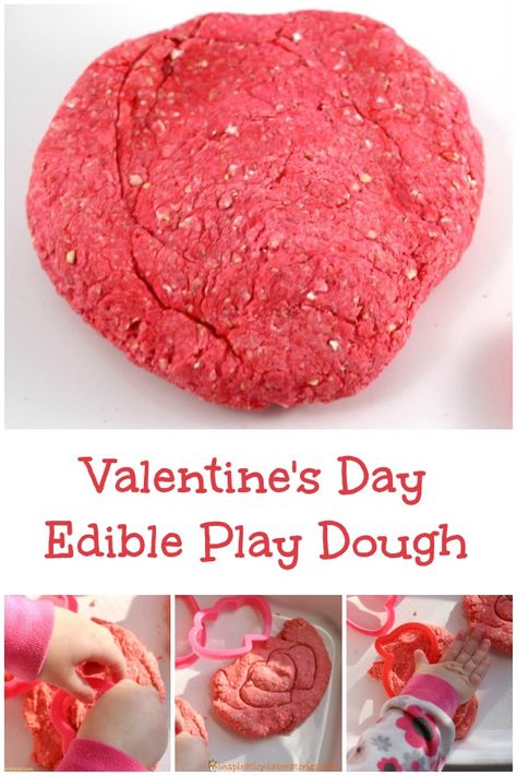 Valentines Sensory Activities For Babies, Valentines Playdough, Playdough Crafts, Play Dough Valentine, Edible Play Dough, Valentine Frame, Crafts Toddlers, Valentines Day Crafts For Preschoolers, Valentines Ideas For Him