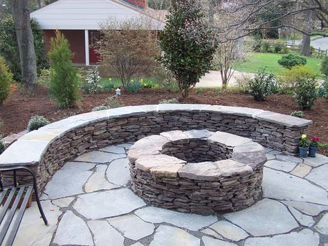 firepit | ... this uniquely shaped, brick veneered fire pit in Philomont, VA Fire Pit Video, Fire Pit Plans, Fire Pit Decor, Fire Pit Materials, Fire Pit Ideas, Brick Fire Pit, Outdoor Fire Pit Designs, Modern Fire Pit, Fire Pit Ring