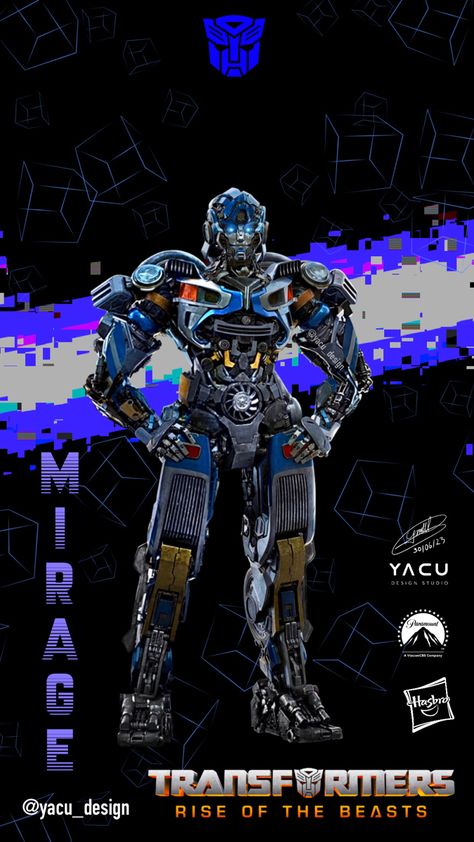 Mirage Rise of the Beast Mirage Transformers Rise Of The Beasts, Mirage Transformers Wallpaper, Mirage Transformers, Mirage Wallpaper, Transformers Poster, Beast Movie, The Beast Movie, Beast Wallpaper, Transformers Autobots