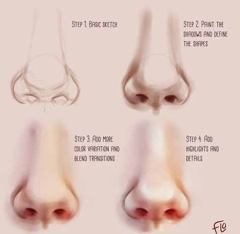 Digital Art Tutorial Beginner, 얼굴 드로잉, Illustration Simple, Blond Amsterdam, Digital Art Photography, Nose Drawing, 얼굴 그리기, Digital Art Beginner, Animal Illustrations