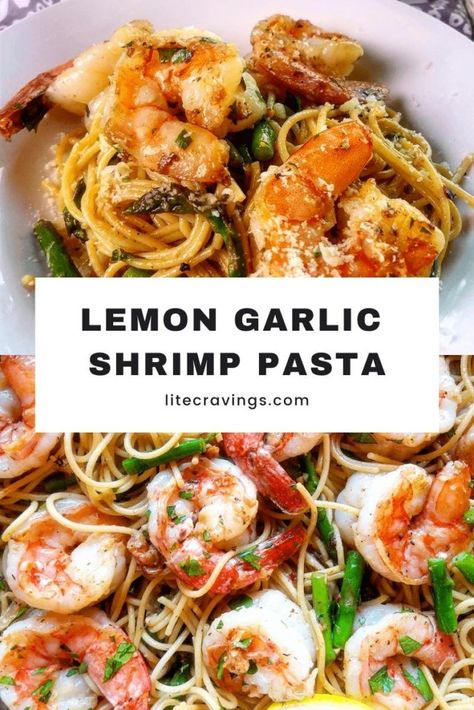 Scampi Shrimp, Lite Cravings, Shrimp Meals, Dinner Suggestions, Lemon Garlic Shrimp Pasta, Giada Recipes, Garlic Shrimp Pasta, Tso Chicken, Lemon Garlic Shrimp