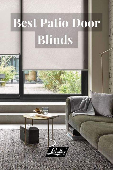 Roman Blinds Patio Door, Curtains Over Patio Doors Sliders, Best Window Coverings For Sliding Doors, Roller Shades Sliding Glass Door, Kitchen Door Window Treatments, Sliding Patio Doors Blinds, Window Coverings For Sliding Glass Doors Patio, Window Covering Ideas For Sliding Doors, Sliding Doors Curtains Ideas