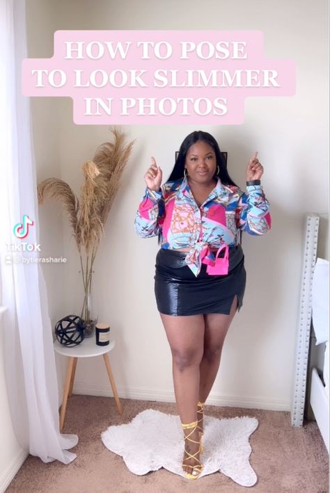 5 poses to help you look slimmer in photos this summer. Confidently slay your pictures with these how to pose options. These are definitely good for my plus size and curvy women. Flattering Poses For Women Body Types, Broad Shoulder Poses, How To Pose Standing Up, Plus Size Dress Poses, Best Picture Poses For Plus Size, Plus Size Poses For Pictures Instagram Beach, Best Plus Size Poses, Housewife Photoshoot Ideas, Camera Poses For Plus Size