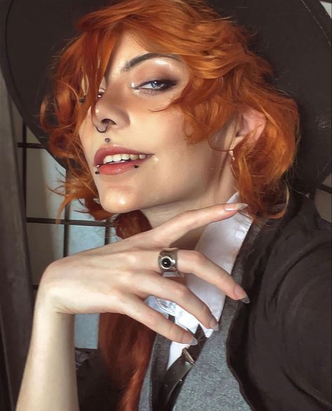 Chuuya Cosplay Makeup, Chuuya Realistic, Fem Chuuya Cosplay, Chuya Cosplay, Fem Chuuya, Bungo Stray Dogs Cosplay, Chuuya Cosplay, Bsd Cosplay, Chuuya And Dazai