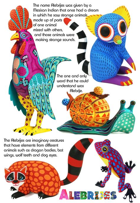 Mexican Alebrijes Drawing, Mexican Spirit Animals, How To Make Alebrijes, Mexican Animal Art, Alebrijes Pattern, Mexican Art Projects, Mexican Folk Art Animals, Alebrije Patterns, Alebrijes Art Project For Kids