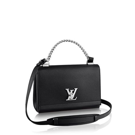 Louis Vuitton Lockme II BB black and silver chain handle mini bag Louis Vuitton Purses, Louis Vuitton Lockme, Tas Lv, Black Mini Bag, Latest Handbags, Over The Shoulder Bags, Louis Vuitton Purse, Tk Maxx, Vuitton Bag