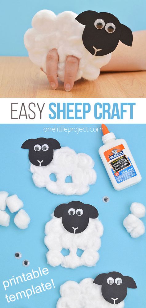 The Lost Sheep Bible Craft, Sticky Sheep Activity, Sheep Bible Craft, The Lost Sheep Craft Preschool, Sheep Puppet Craft, Making Sheep Crafts, Sheep Mask Craft, Printable Sheep Craft, Sheep Crafts For Preschoolers