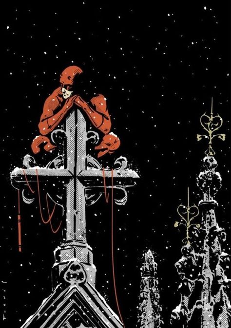 Marvel Winter Wallpaper, Daredevil Phone Wallpaper, Daredevil Iphone Wallpaper, Comic Book Wallpaper Aesthetic, Marvel Comics Wallpaper Iphone, Daredevil And Punisher Wallpaper, Comic Book Wallpaper Iphone, Daredevil Artwork Wallpaper, Anime Christmas Wallpaper Iphone