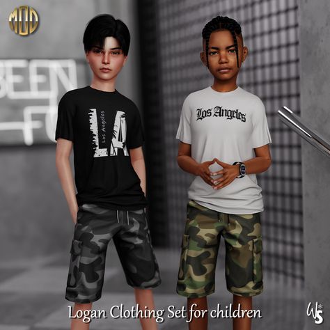 The Mod Collective - Sims 4 - Clothes - WisteriaSims - For children - Logan Clothing Set for children Sims 4 Cc Jordans Male, Sims 4 Child Boys Hair Cc, Sims4 Men Clothes, Sims 4 Childs Cc, Cc Men Clothes Sims 4, The Sims 4 Cc Patreon Child Boy Clothes, Sims4 Boy Clothes, Boy Toddler Cc Sims 4, Urban Child Cc Sims 4