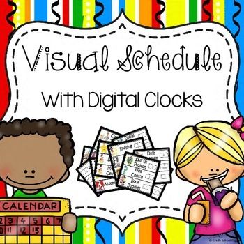 Teaching Resources & Lesson Plans | Teachers Pay Teachers Clock Schedule, Visual Clock Schedule, Individual Classroom Schedules, Student Visual Schedule, Individual Visual Schedule, Teaching Clock, Visual Schedule, Schedule Cards, Digital Clocks