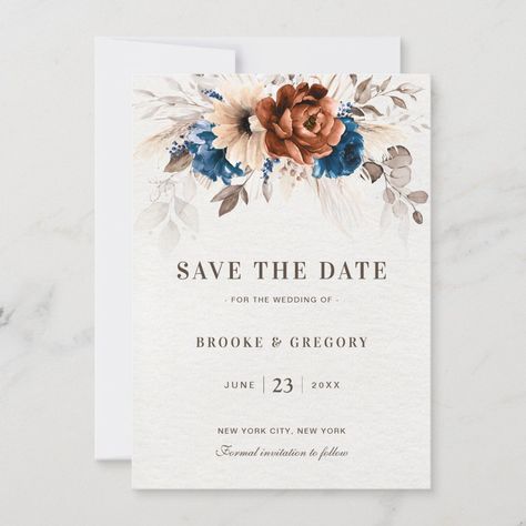 Peonies And Eucalyptus, Blue Pampas, Navy Blue Terracotta, Flower Oasis, Rustic Wedding Save The Dates, Color Roses, Blue Terracotta, Terracotta Color, Rustic Save The Dates