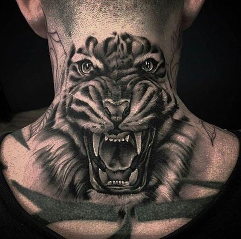 Lion Tattoo Neck, Neck Tats, Light Tattoo, Back Of Neck Tattoo, Neck Tattoo For Guys, Tattoo Lettering Fonts, Tattoo Design Book, Lion Tattoo, Tattoo Design Drawings