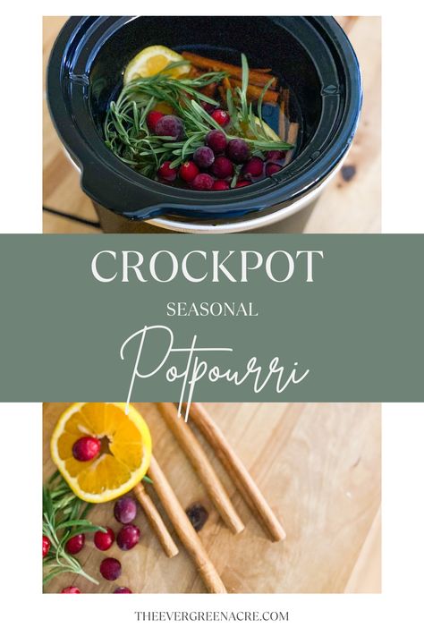 Simmer pots, or stovetop potpourri, can be made in the crockpot too! This Autumn Simmer Pot Recipe is an easy, chemical free way to scent your home using your slow cooker! Instant Pot Potpourri, Crockpot Popery, Small Crockpot Potpourri, Mini Slow Cooker Simmer Pot, Small Crockpot Simmer Pot, Crockpot Christmas Potpourri, Smell Good Pot On Stove, Crockpot Potpourri Recipes House Smells, Crockpot Potpourri Fall