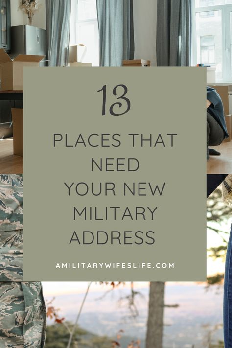 Pcs Move, Military Wife Life, Military Move, Insurance Benefits, United States Postal Service, New Address, Doctor Office, Military Wife, Moving Tips