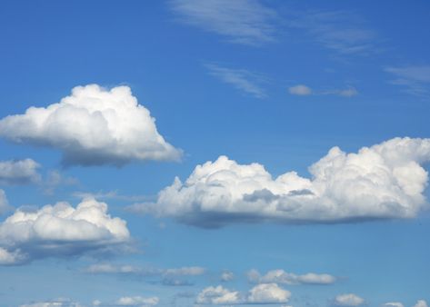 White Clouds, The Sky, Blue Sky, Green, Blue, White