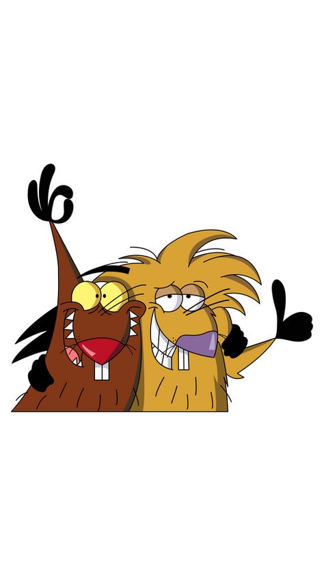 When we talk about animated duos that exemplify the spirit of fun and brotherly camaraderie, few compare to Daggett and Norbert from Nickelodeon's classic series, Angry Beavers. Norbert or Norb, the... Ok Cartoon, Cartoons Stickers, Cartoon Network 90s, Beaver Cartoon, Angry Beavers, Popular Cartoons, Childhood Movies, 90s Cartoons, Classic Series