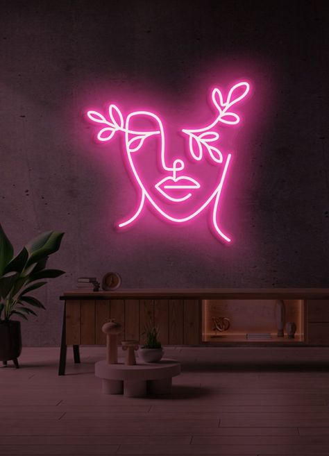 #NeonSigns #BrightIdeas #NeonCrafts #DIYNeon #NeonLightSigns #BrightIdeas Flower Face, Event Display, Neon Flowers, Creative Event, Pink Neon, Chic Home Decor, Led Neon Signs, Led Neon, Neon Pink