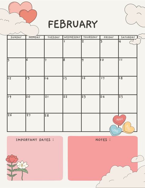 Corrected February Calendar,, my previous one had february misspelled!! Check under my profile for more templates like this! Monthly Calender Aesthetic, February Aesthetic Month Calendar, Monthly Planner February 2024, Feb Calendar 2024 Aesthetic, Blank Calendar Template Aesthetic, Cute February Calendar 2024, Aesthetic Calendar Template, February Planner, Months Calendar