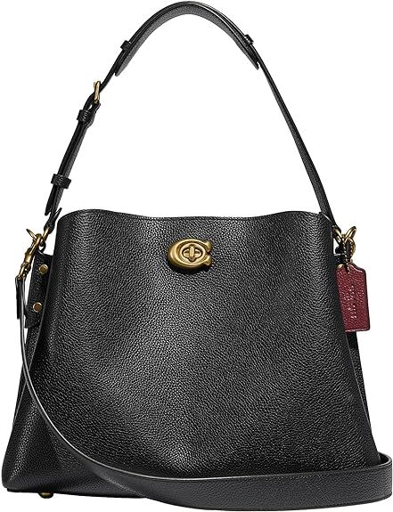 Coach Polished Pebble Leather Willow Shoulder Bag, B4/Black, One Size: Handbags: Amazon.com Coach Willow, Polished Pebble, Elegante Casual, Bags Aesthetic, Coach Bag, Coach Purse, Coach Leather, Stylish Bag, Online Bags