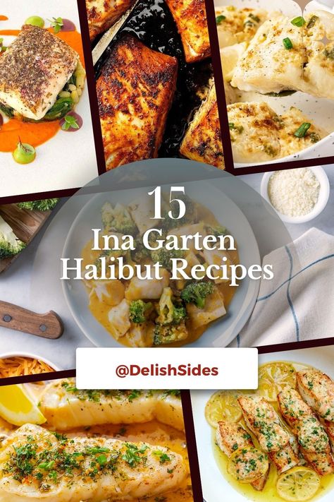 15 Ina Garten Halibut Recipes - Delish Sides Halibut With Crab Topping, Ina Garten Halibut Recipes, Halibut Recipes Asian, Ina Garten Seafood Recipes, Halibut Appetizers, Side Dishes For Halibut, Mediterranean Halibut, Baked Halibut Recipes, Best Halibut Recipes