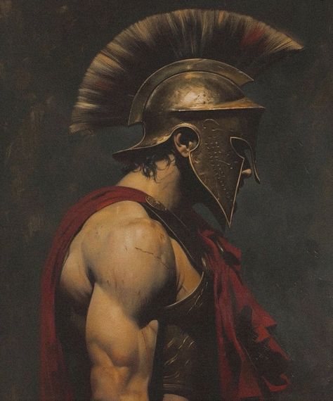 Greek Soldier, Pax Romana, Greek Paintings, Roman Soldier, Roman Warriors, Greek Warrior, Rennaissance Art, Greek Mythology Art, Roman Art