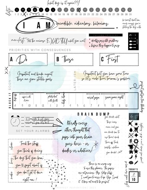 Fully Customizable Digital Daily Planners — Imperfect Inspiration Digital Planner Apps, Prioritizing Tasks, Blue Edit, Free Planner Templates, Inspiration Designs, Planner Apps, Creative Planner, Clever Gift, What Day Is It