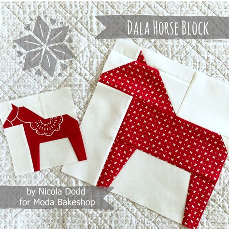 Scandinavian Quilts, Moda Bake Shop, Horse Quilt, Quilt Care, Dala Horse, Animal Quilts, Christmas Quilts, Christmas Quilt, Bake Shop